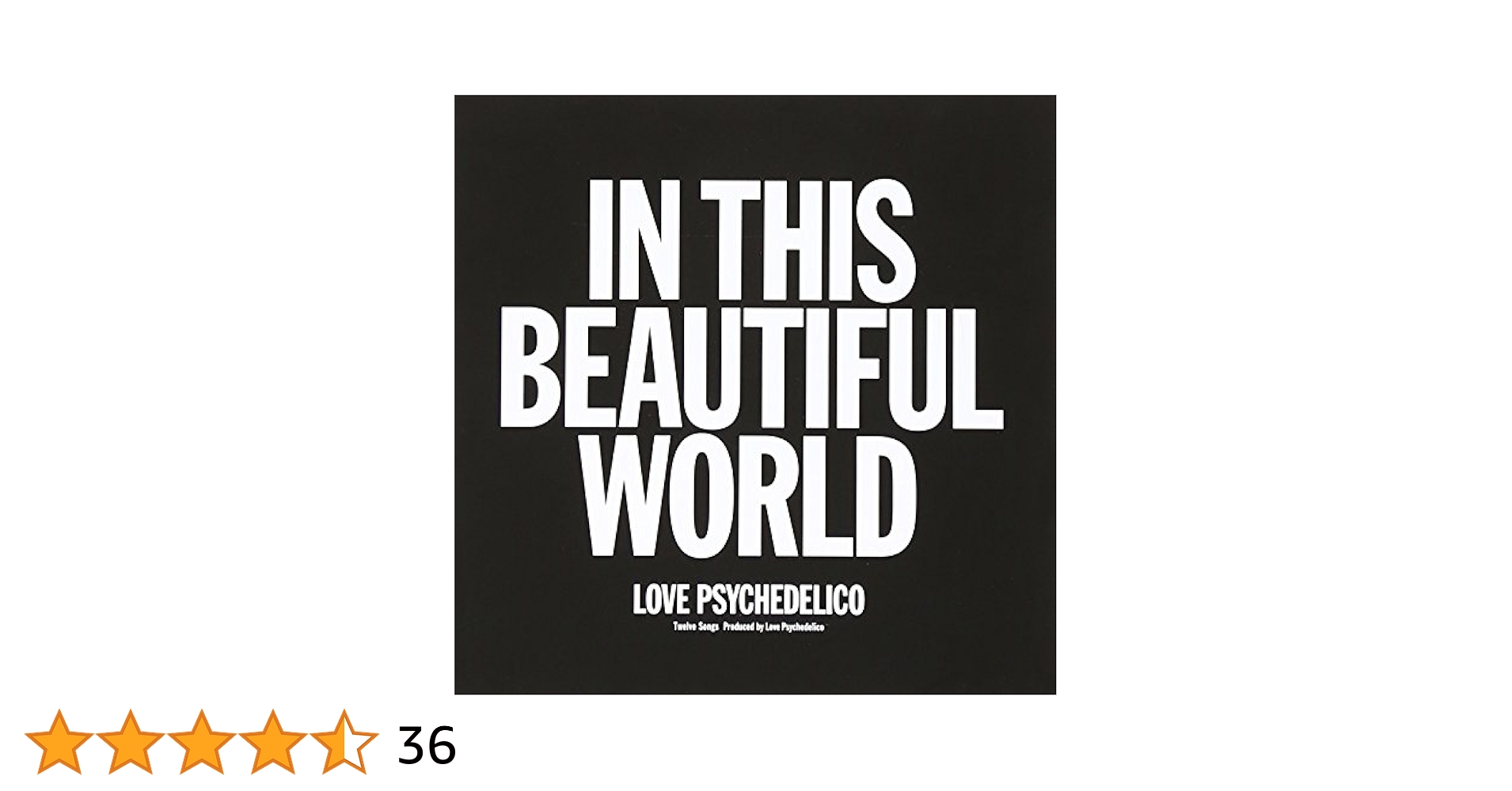 邦楽 INTHIS BEAUTIFUL WORLD love psychedelico 邦楽 INTHIS BEAUTIFUL WORLD love psychedelico Beautiful